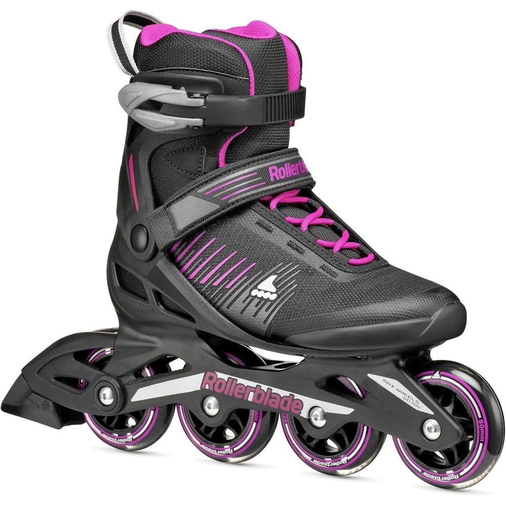 Rollerblade Zetrablade Women's Inline Skates Size 8 Black/Fucsia 80mm SG5